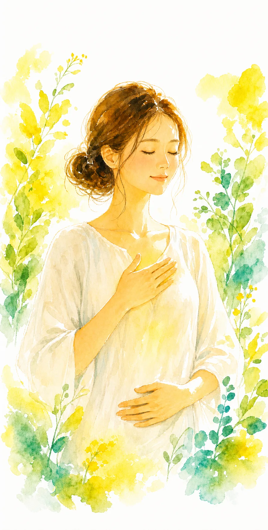 セルフケア基礎講座の水彩画